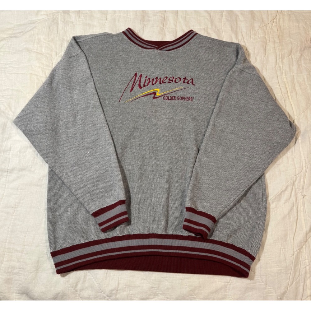 Red Oak Minnesota Golden Gophers Sweatshirt Mens XL Gray Vintage NCAA Pullover